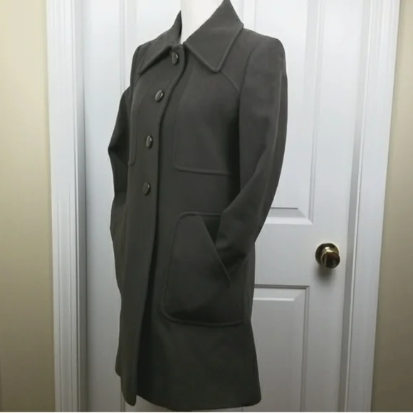 Tahari Dark Gray Trench Coat - Picture 2 of 16